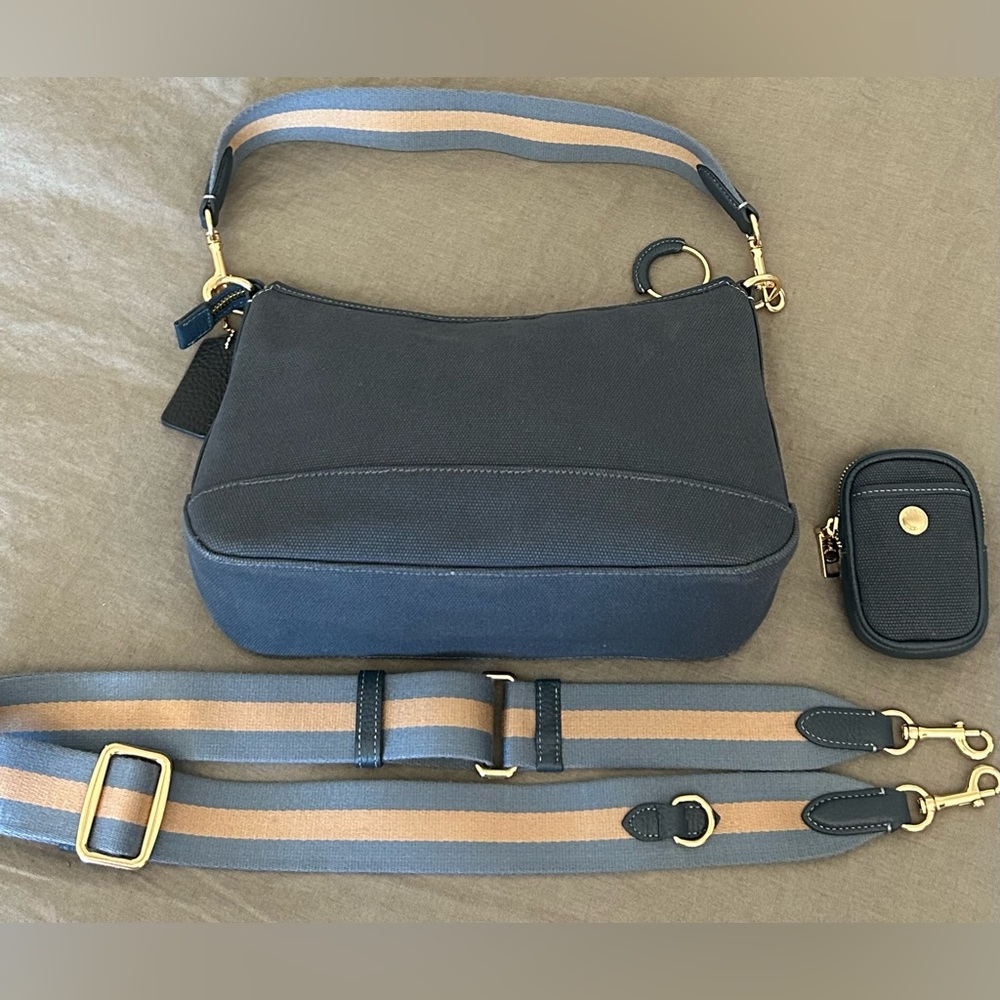 COACH Ellis Nylon Twill 2Way Shoulder/Crossbody Bag - Picture 9 of 15